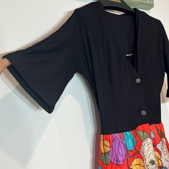 Vintage Quilted A Line button front women’s maxi dress size small full length - Picture 2 of 6